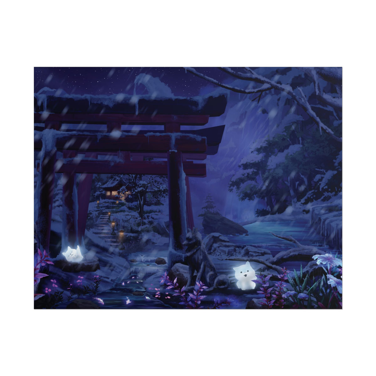 'Night Time Snow Day' Posters