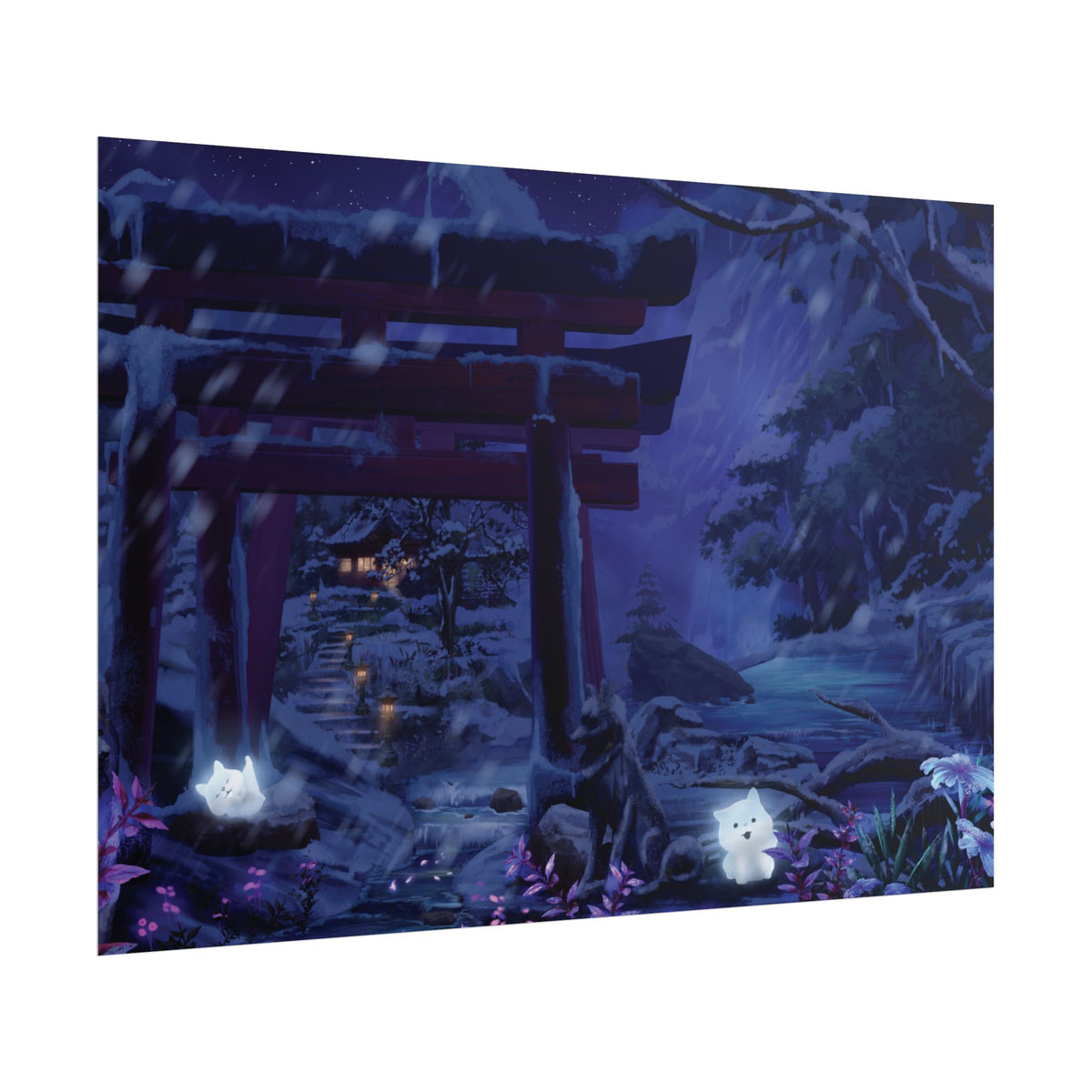 'Night Time Snow Day' Posters
