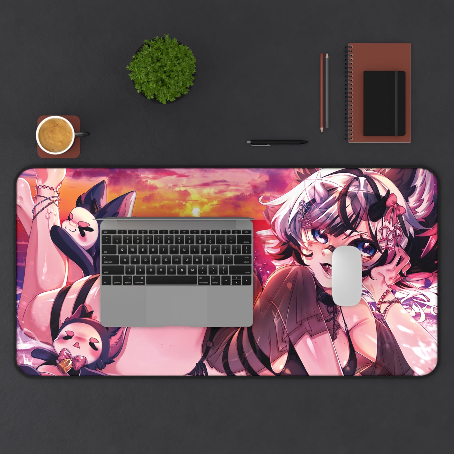 'Beach Day with the Shibs' | Without Tail Mouse Pad 【Large】