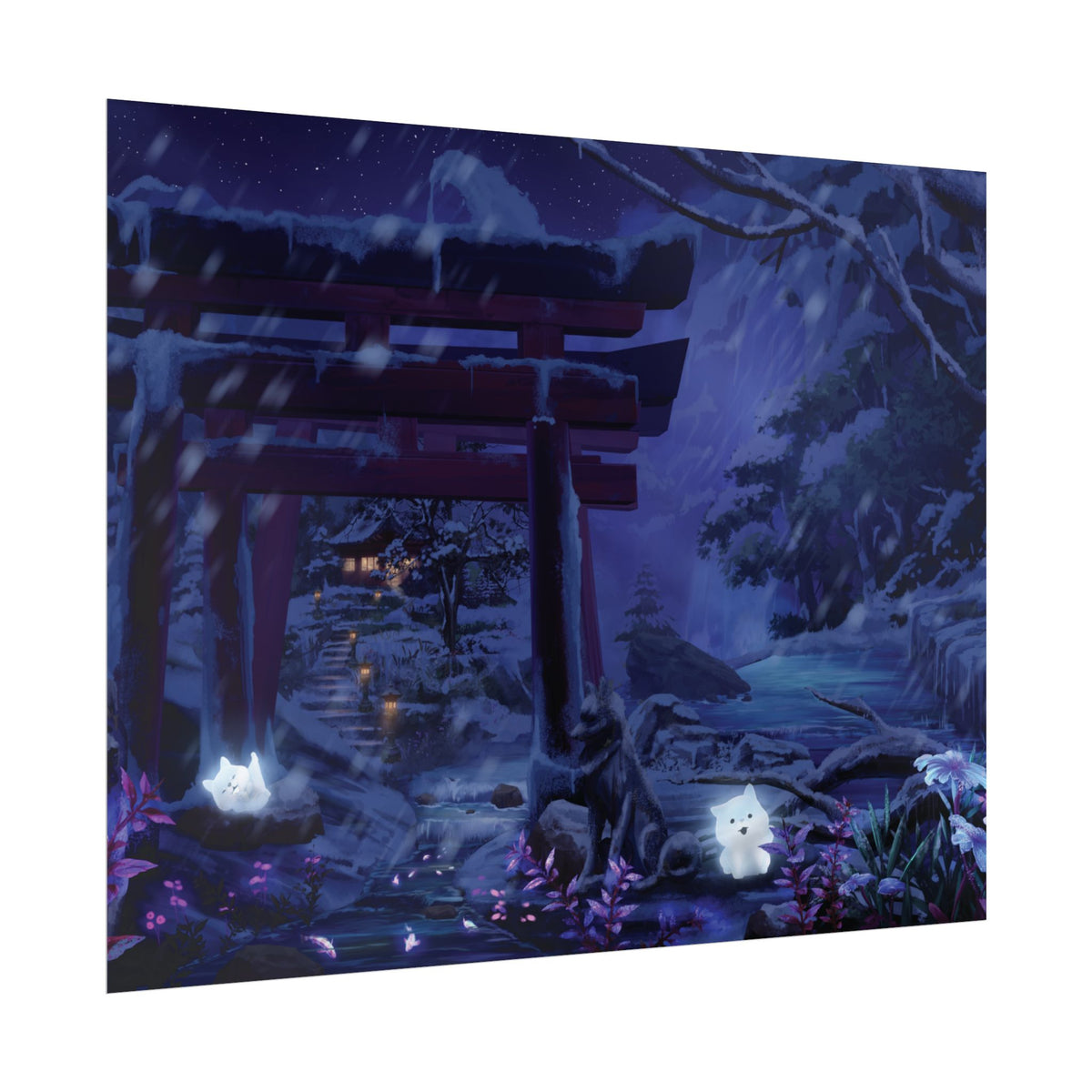'Night Time Snow Day' Posters