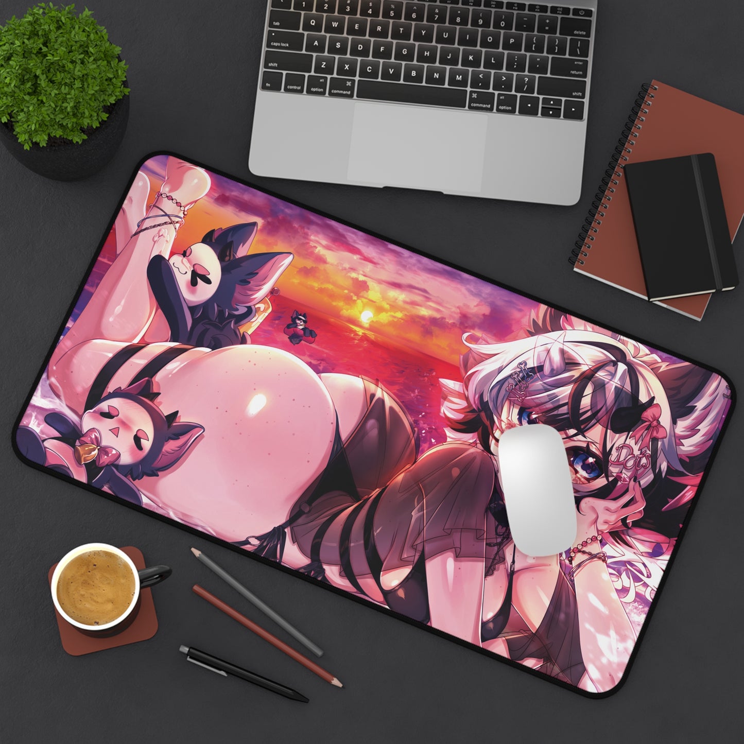 'Beach Day with the Shibs' | Without Tail Mouse Pad 【Large】