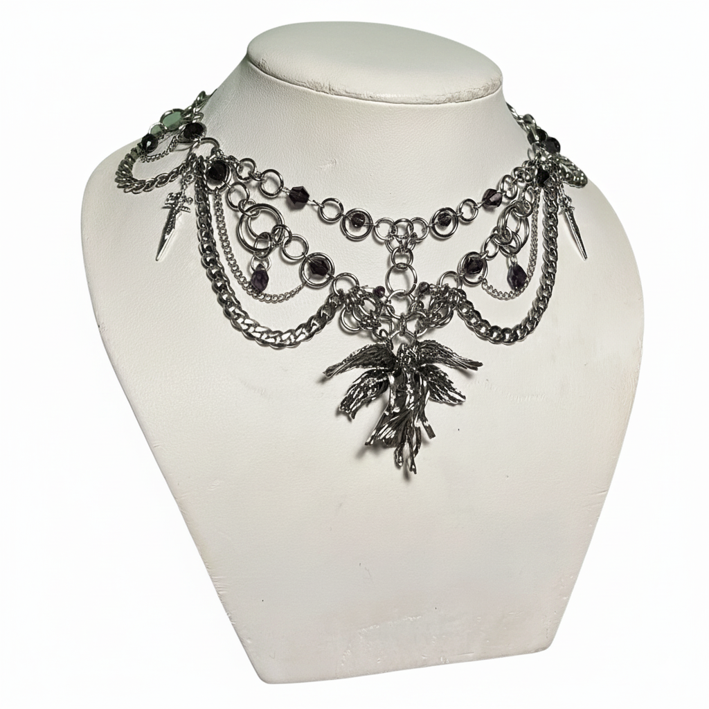 Dark Angel Crystal Necklace