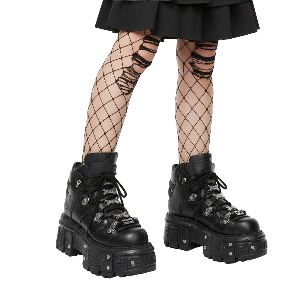 Shadow's Lace-Up Platform Boots