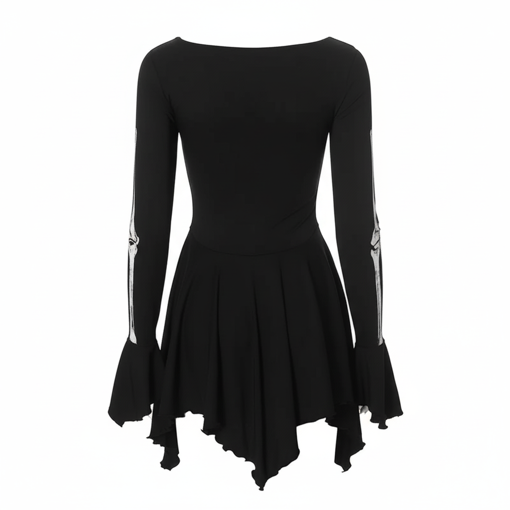 Mrs. Spooky, Scary Skeleton Dress