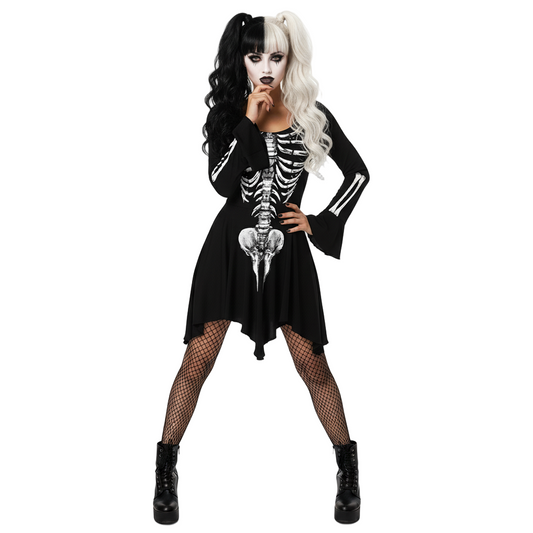 Mrs. Spooky, Scary Skeleton Dress