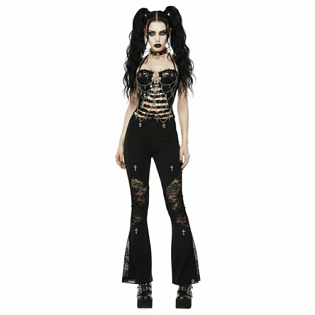 Twilight Patchwork Flare Pants