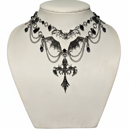 Dark Cross Necklace