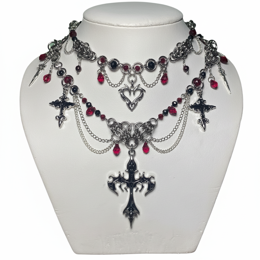 Blood Cross Crystal Pendant