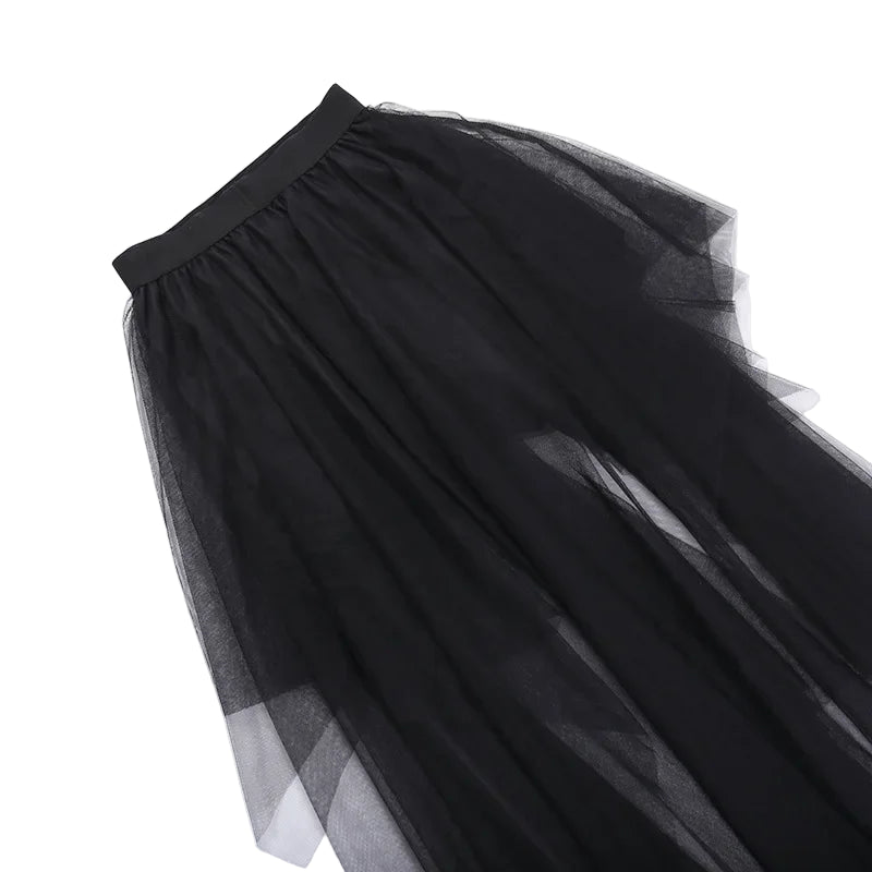 Crimson Ritual High-Waist Skirt