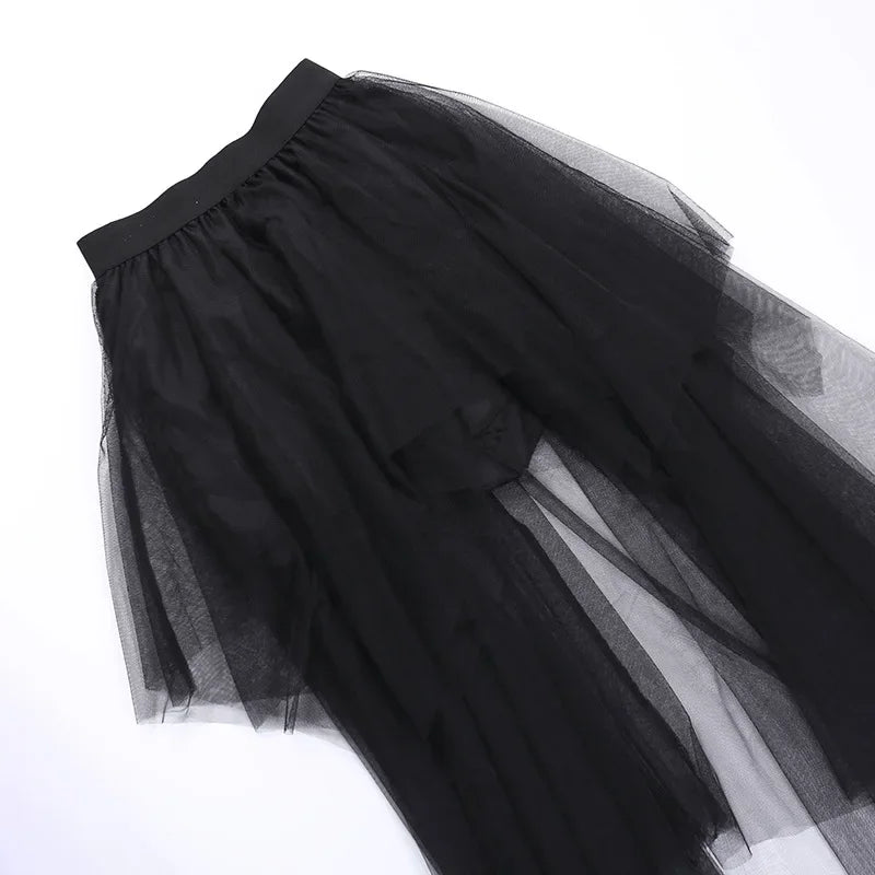 Crimson Ritual High-Waist Skirt