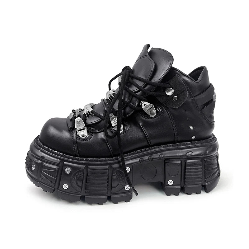 Shadow's Lace-Up Platform Boots