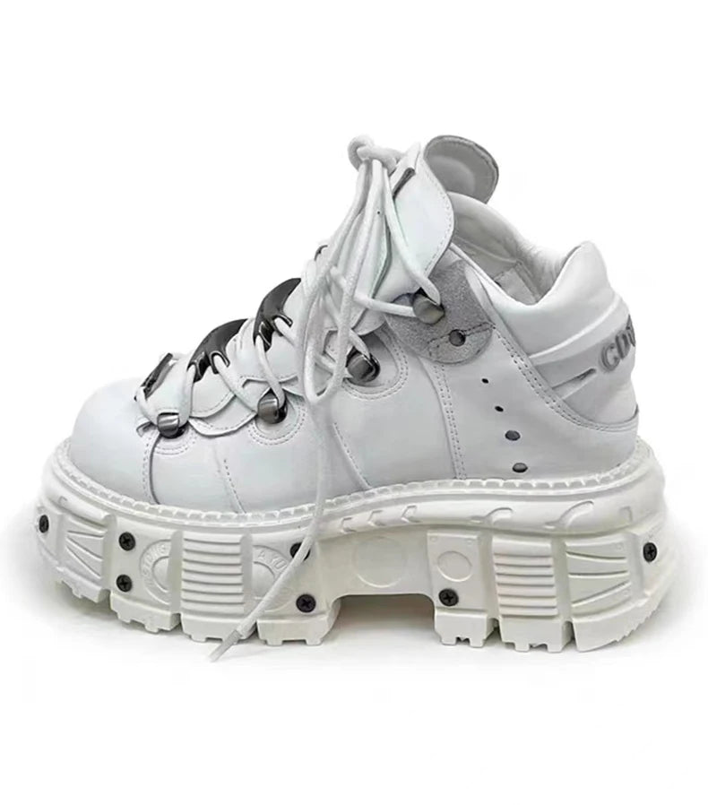Shadow's Lace-Up Platform Boots