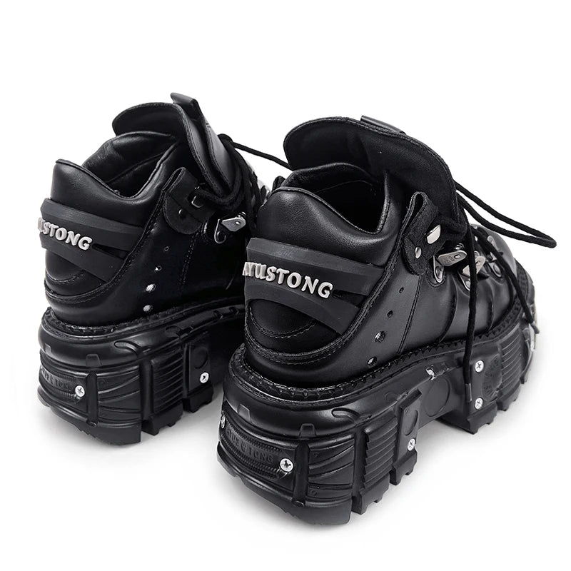 Shadow's Lace-Up Platform Boots