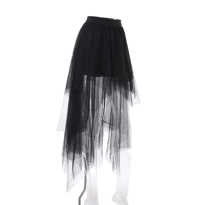 Crimson Ritual High-Waist Skirt