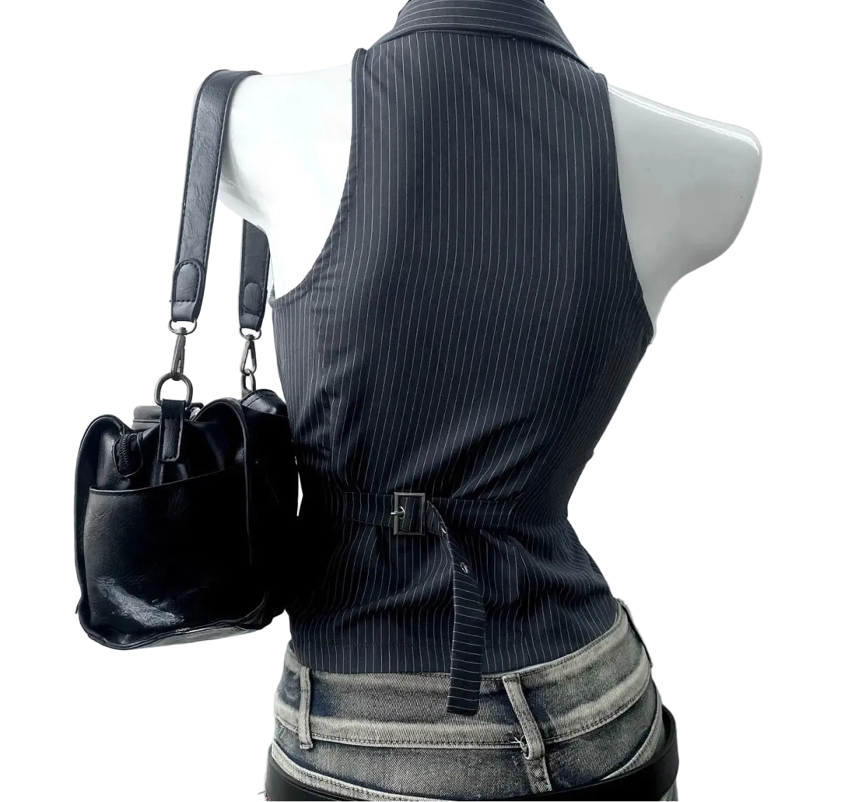 Vintage Stripe Lace-Up Tee