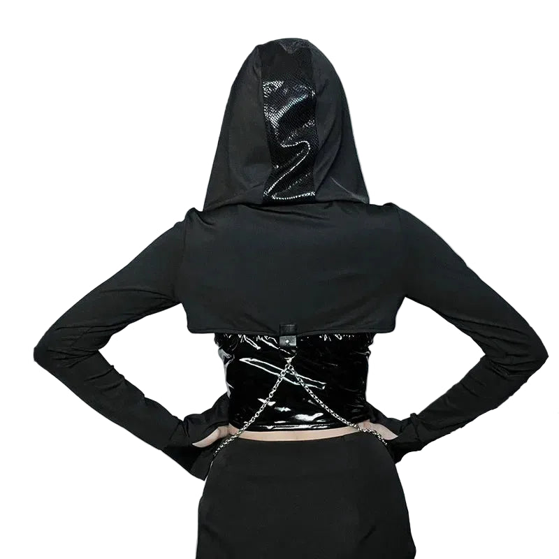 Gothic Night's Crop Hoodie