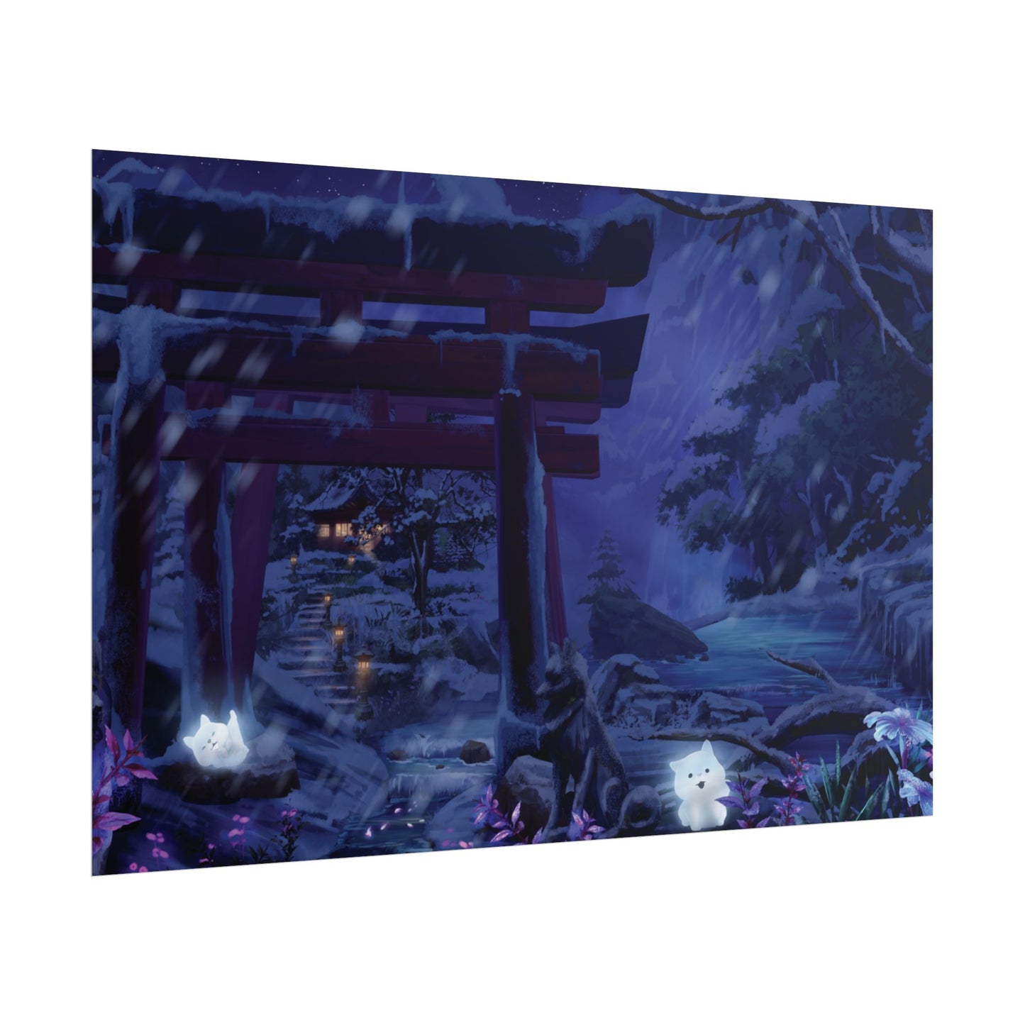 'Night Time Snow Day' Posters