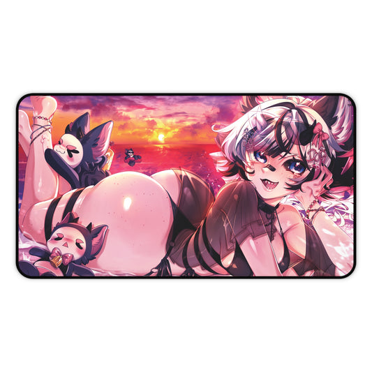'Beach Day with the Shibs' | Without Tail Mouse Pad 【Large】