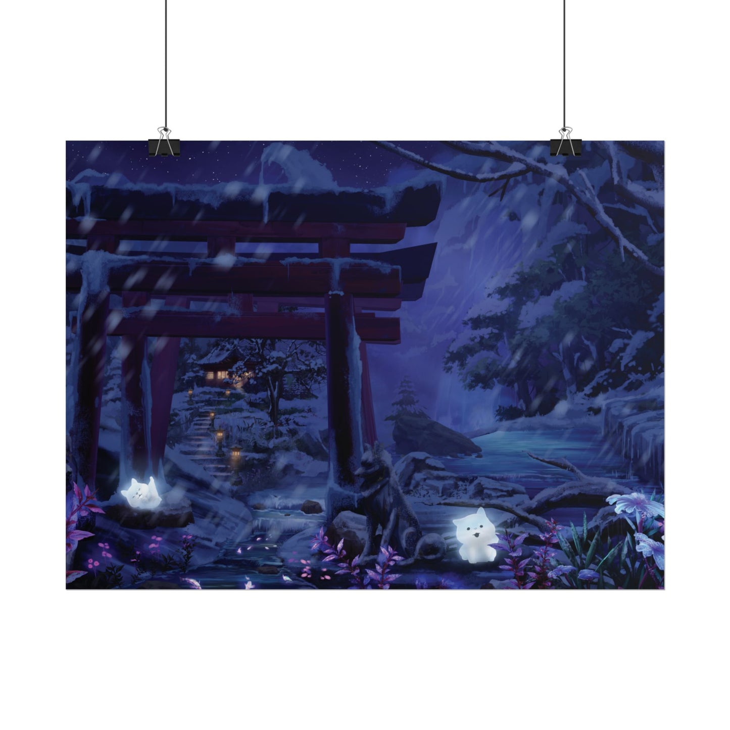 'Night Time Snow Day' Posters