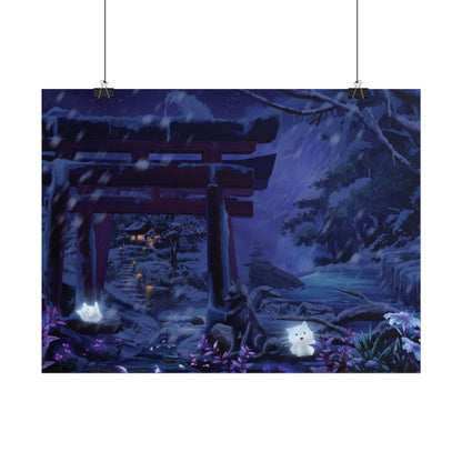 'Night Time Snow Day' Posters