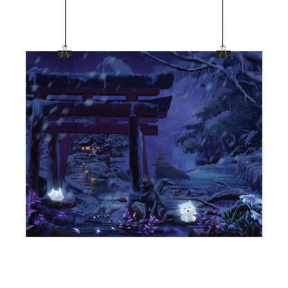 'Night Time Snow Day' Posters