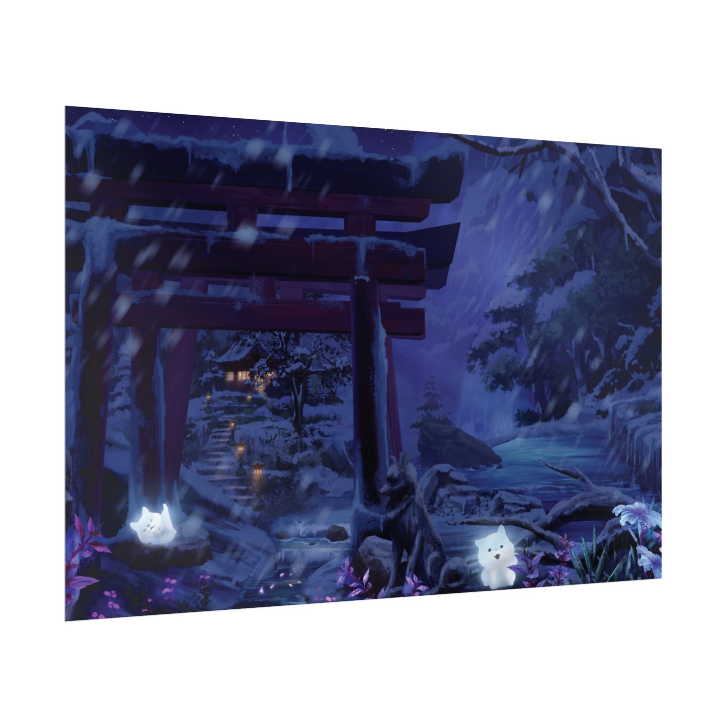 'Night Time Snow Day' Posters