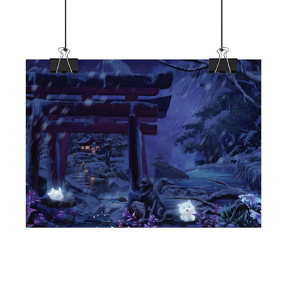 'Night Time Snow Day' Posters