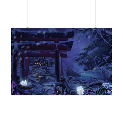 'Night Time Snow Day' Posters