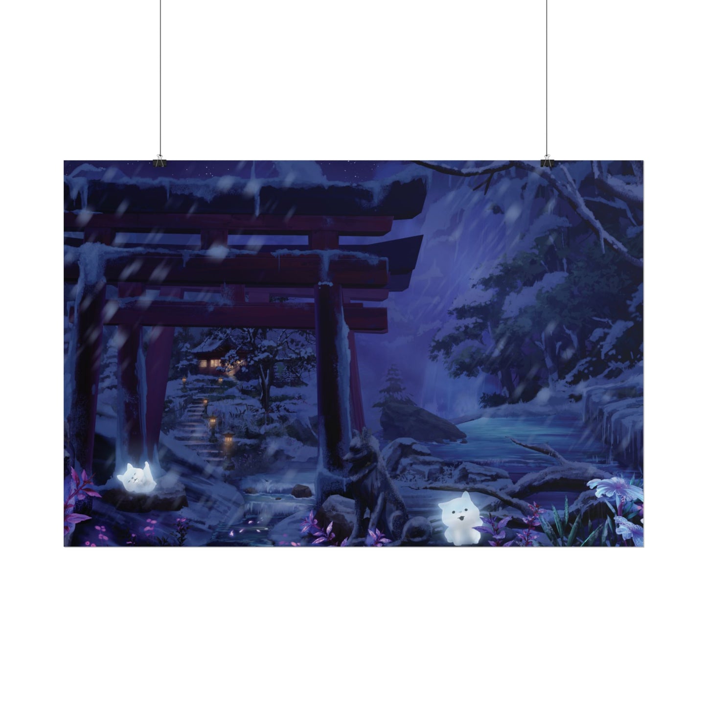 'Night Time Snow Day' Posters