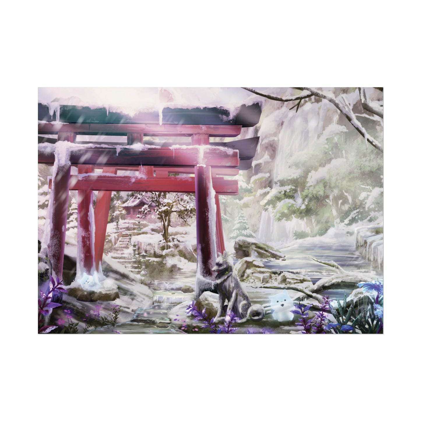 'Ghibli Snow Day' Posters