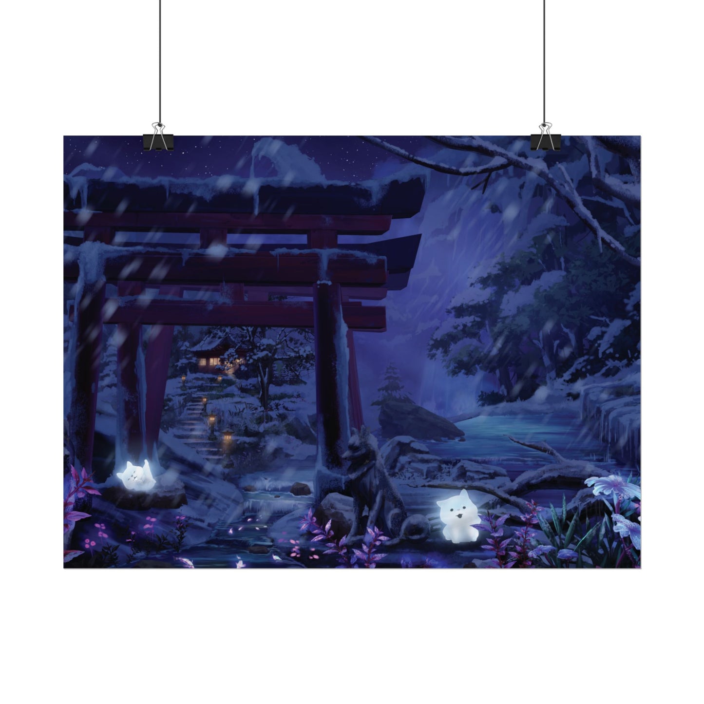 'Night Time Snow Day' Posters