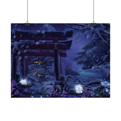 'Night Time Snow Day' Posters