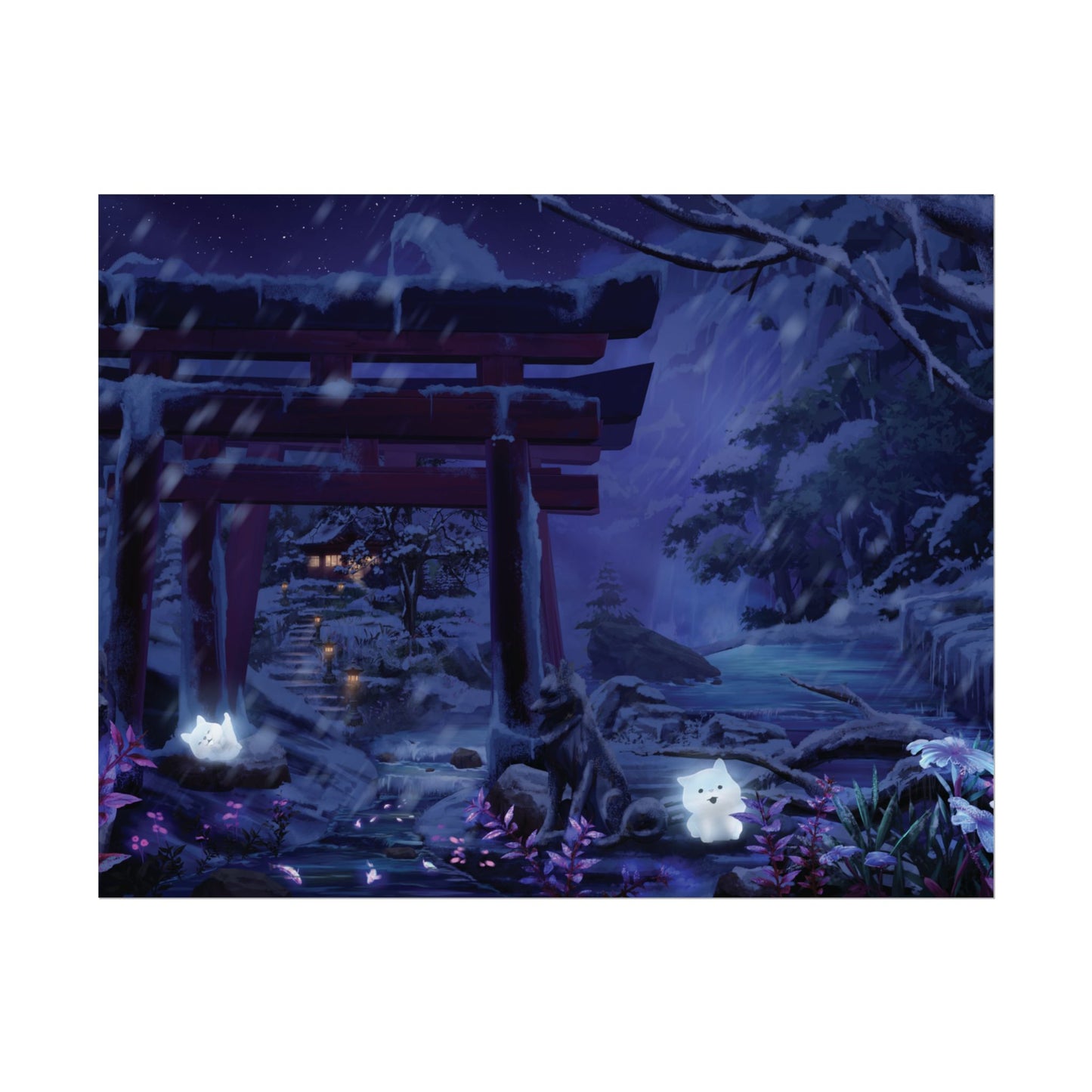 'Night Time Snow Day' Posters