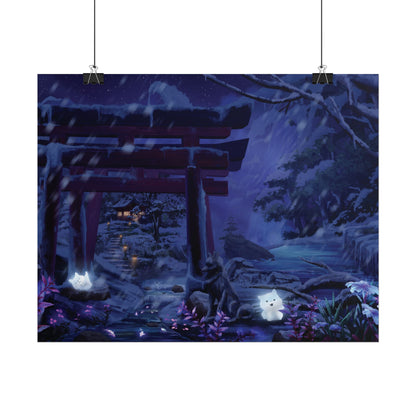 'Night Time Snow Day' Posters