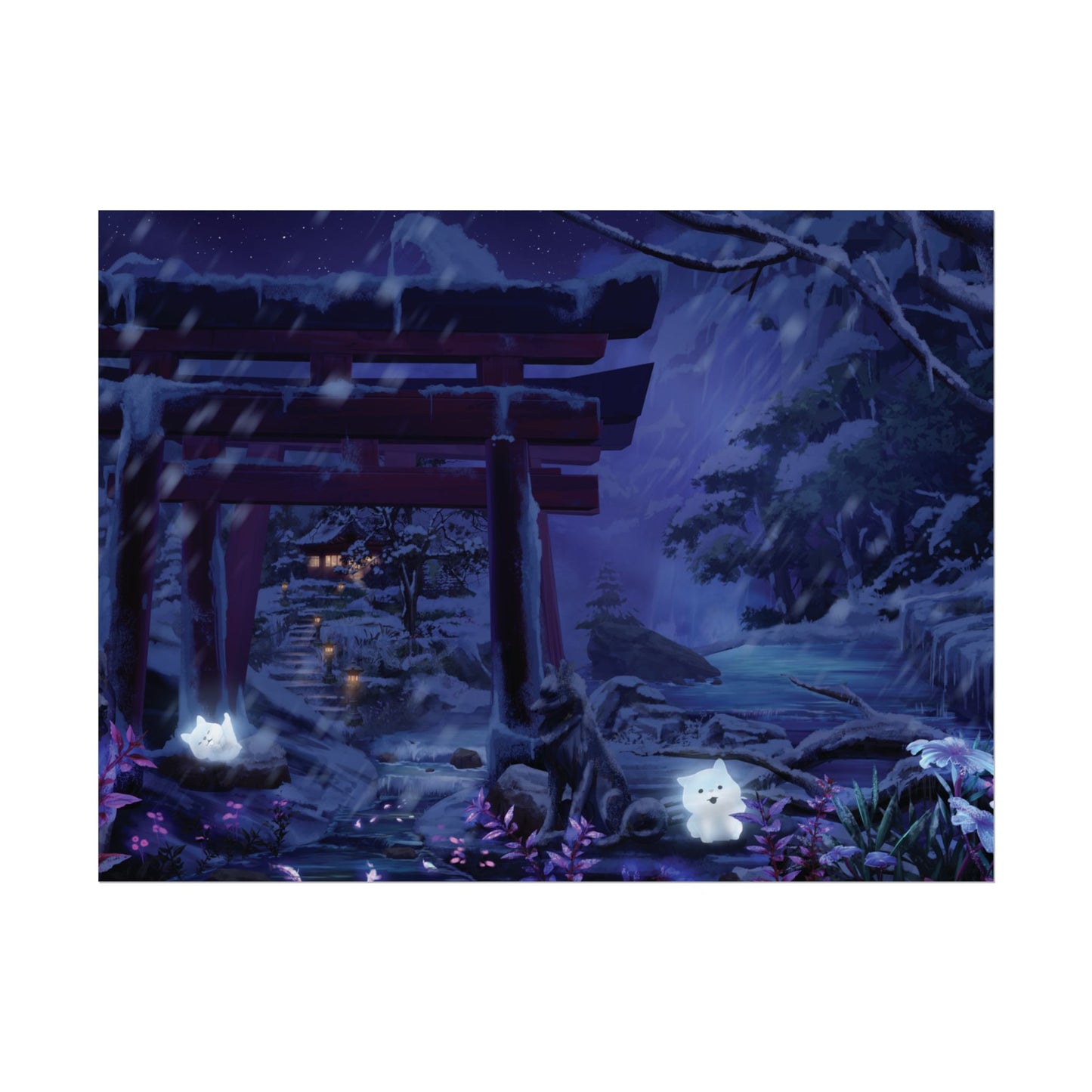 'Night Time Snow Day' Posters