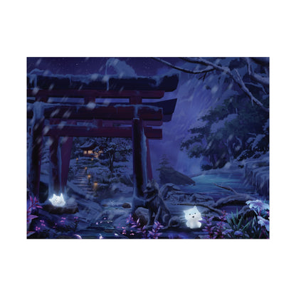 'Night Time Snow Day' Posters