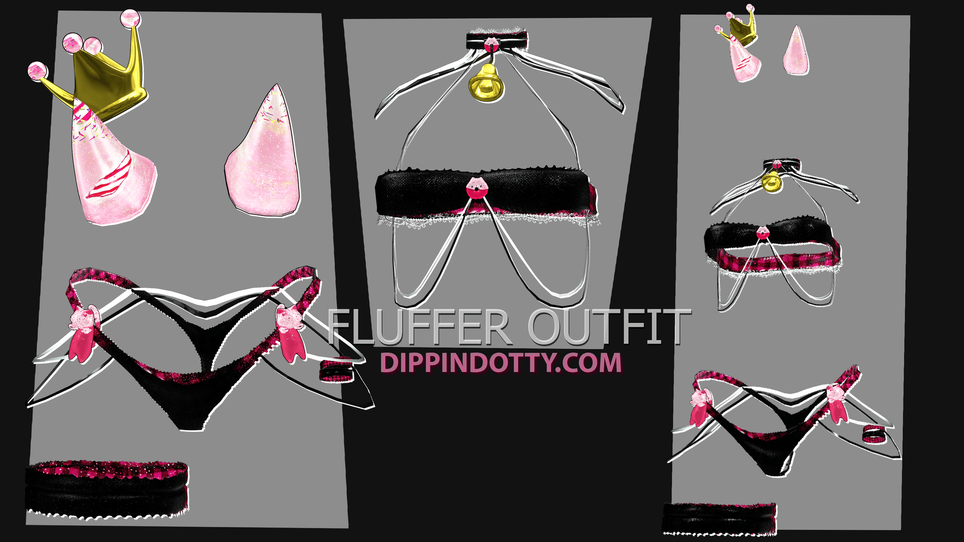 ╭┈ヾFluffer Outfit 👑[Full Outfit Set] - DippinDotty