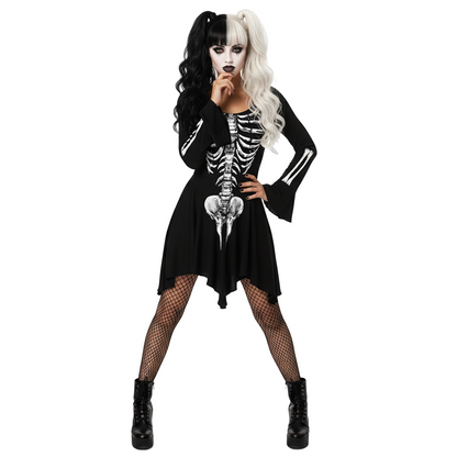 Mrs. Spooky, Scary Skeleton Dress