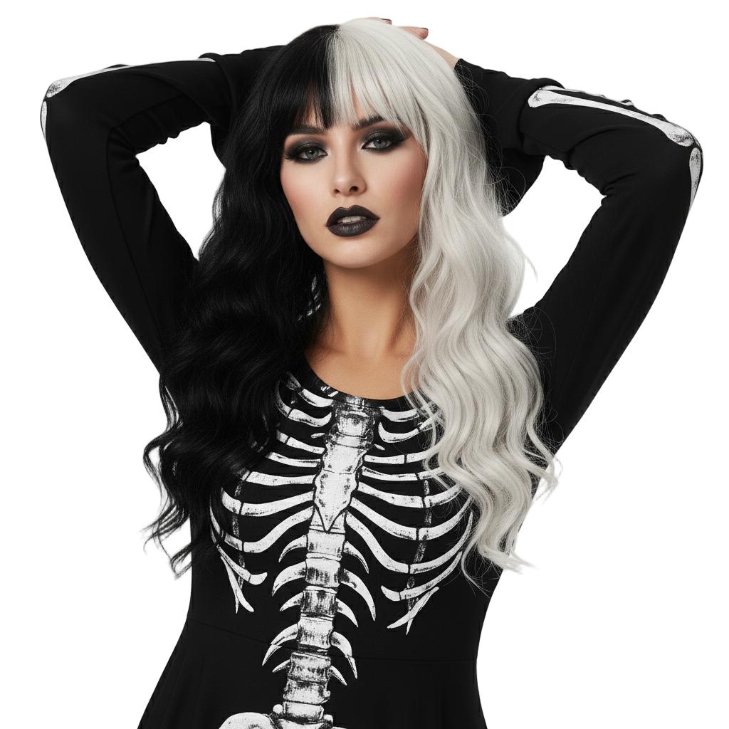 Mrs. Spooky, Scary Skeleton Dress