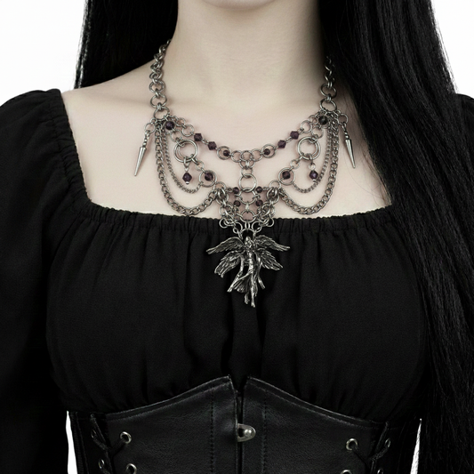 Dark Angel Crystal Necklace