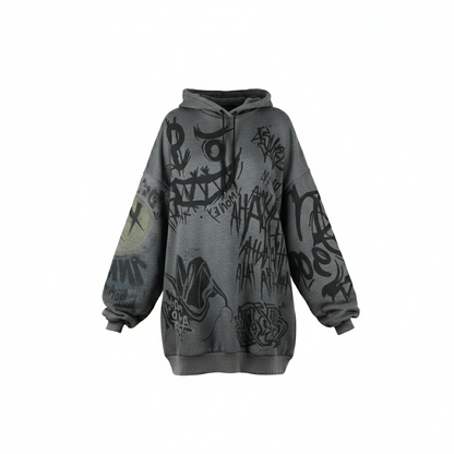 Gothic Punk Rock Graffiti Hoodie