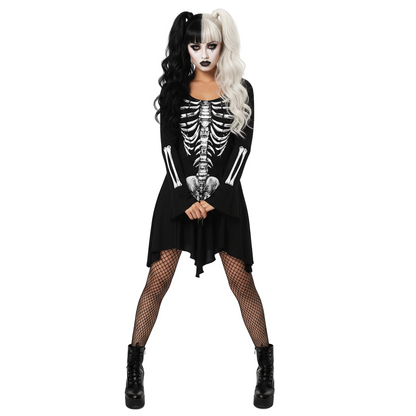 Mrs. Spooky, Scary Skeleton Dress