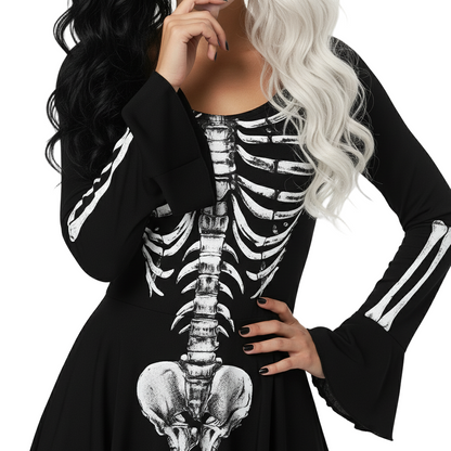 Mrs. Spooky, Scary Skeleton Dress