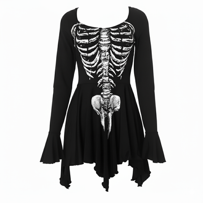 Mrs. Spooky, Scary Skeleton Dress