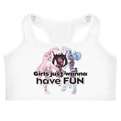 'Girls Just Wanna Have Fun' Sports Bra - DippinDotty
