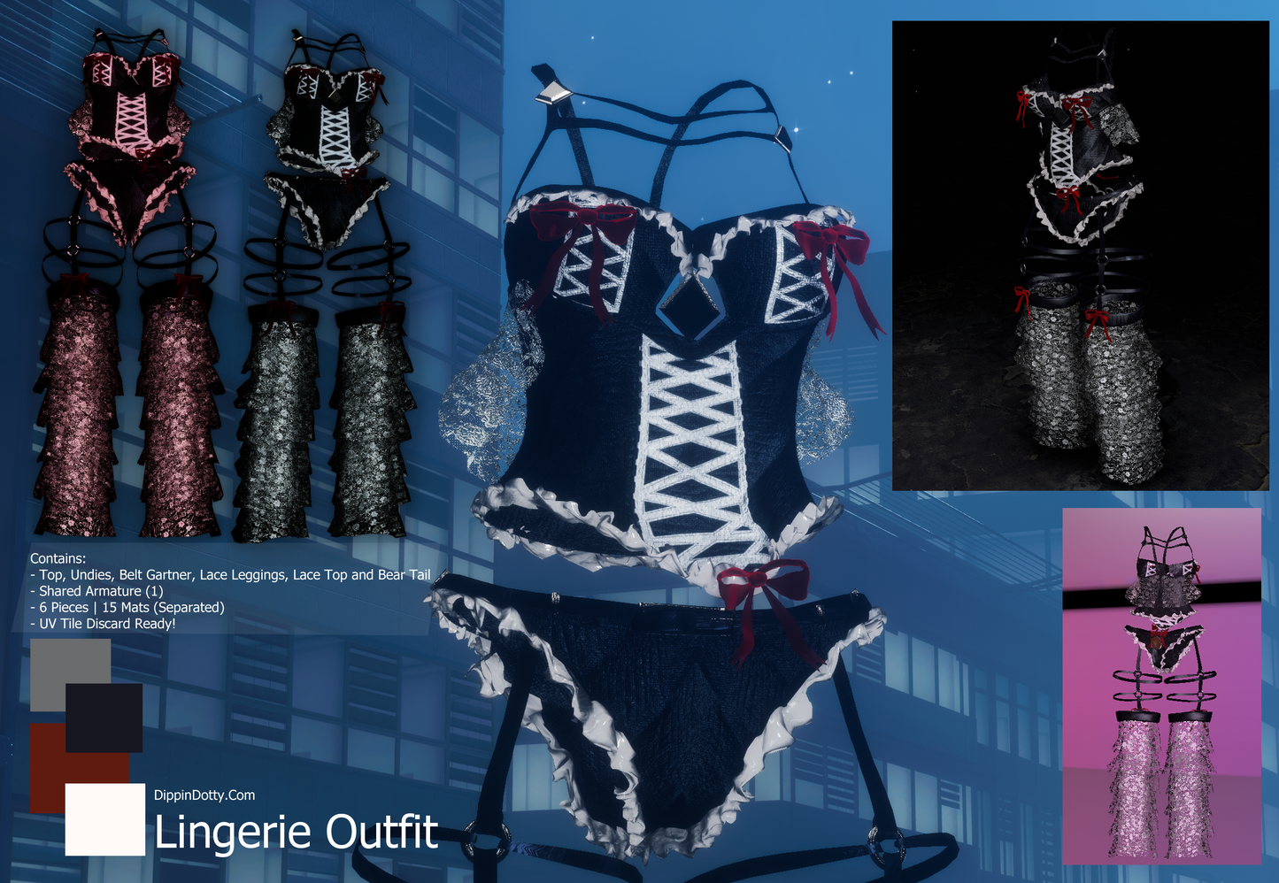 ╭┈ヾL. Lace Set 🎀 [DLC/Full Outfit Set]