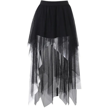 Crimson Ritual High-Waist Skirt