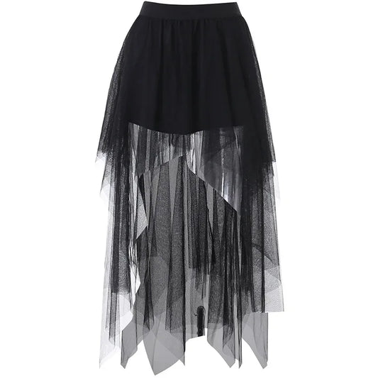Crimson Ritual High-Waist Skirt