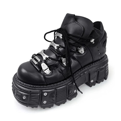 Shadow's Lace-Up Platform Boots