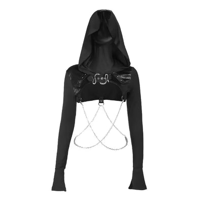 Gothic Night's Crop Hoodie